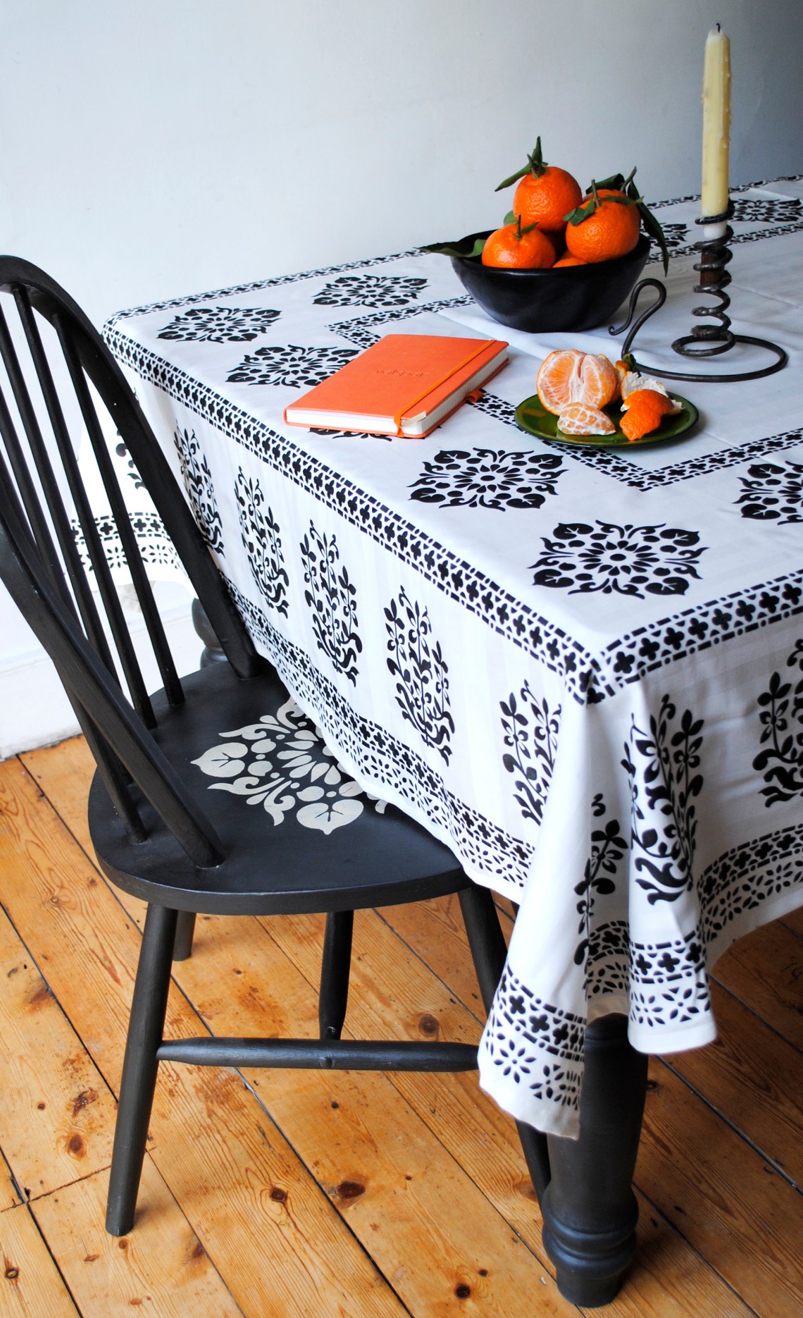 Stencilled Tablecloth 1